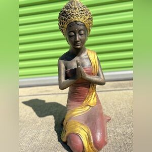 Serene Gold and Brown Buddha Statue